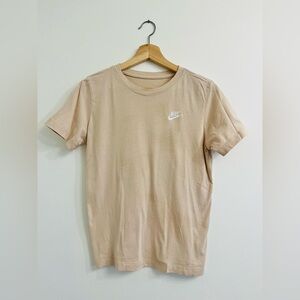 Nike Boys Short-Sleeve Crew Tee in Light Beige